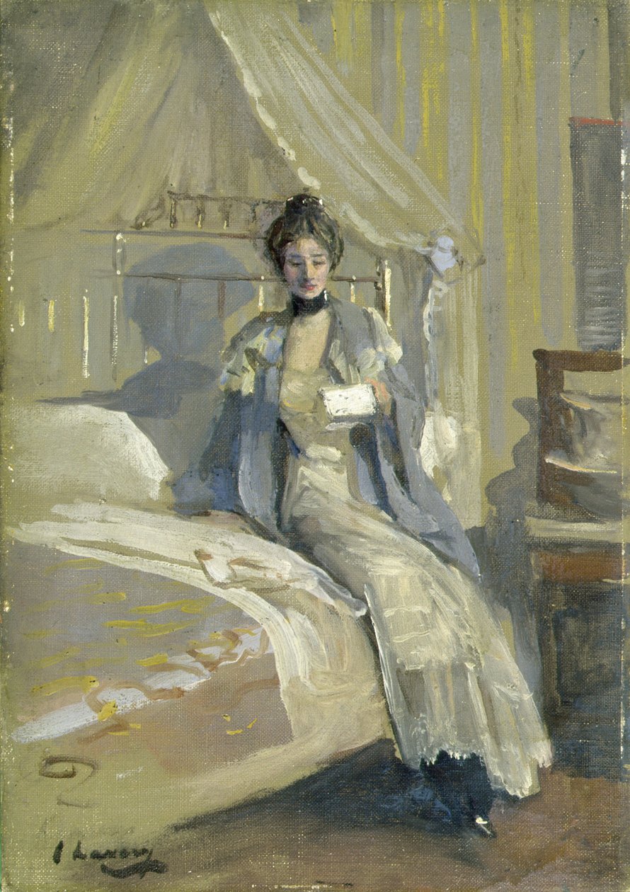 A Carta (óleo sobre cartão) de John Lavery