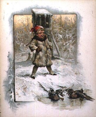 Jack Frost: Rapazinho a observar patos no gelo. de John Lawson