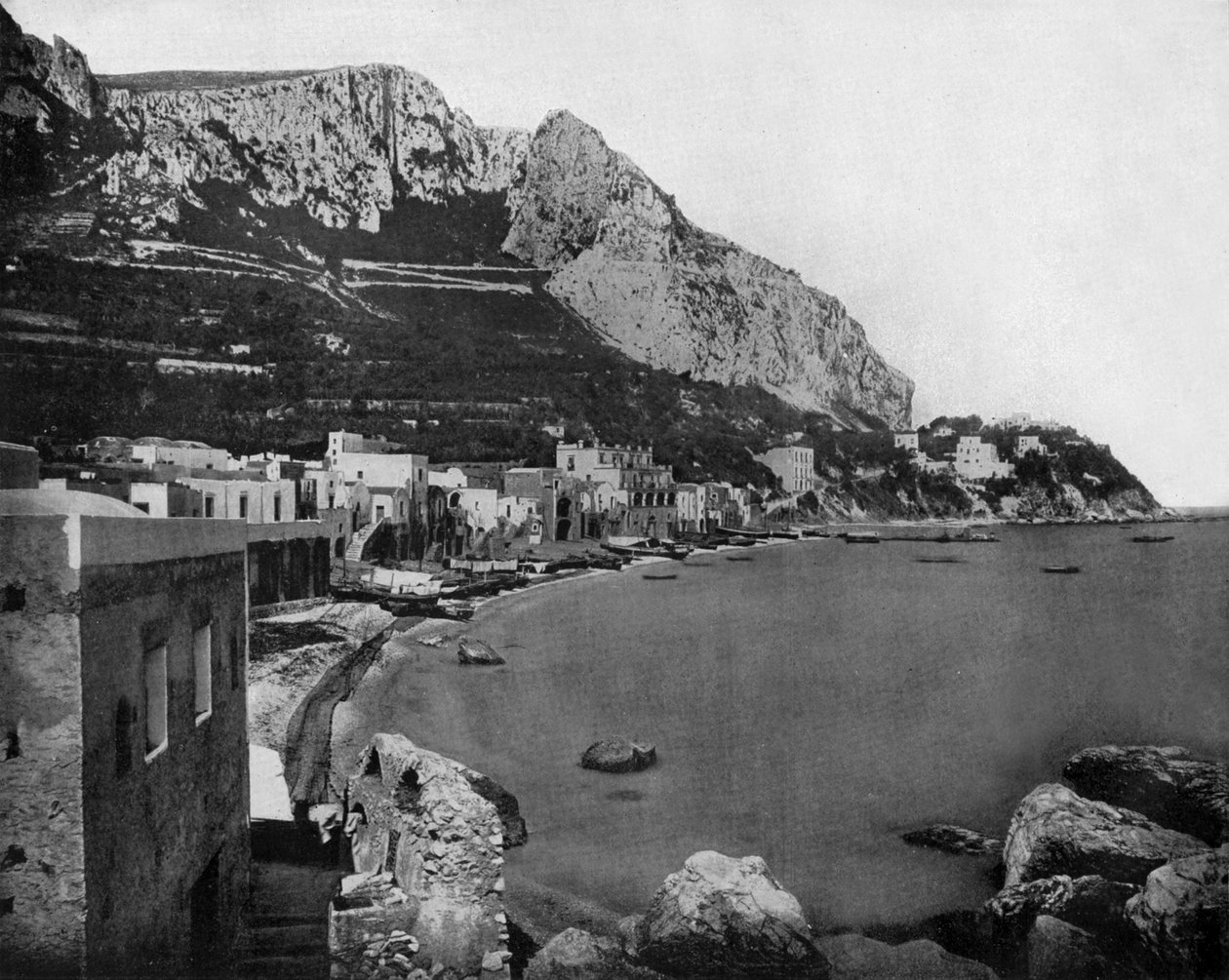 Capri, Itália, c. 1890 (foto a p/b) de John Lawson Stoddard