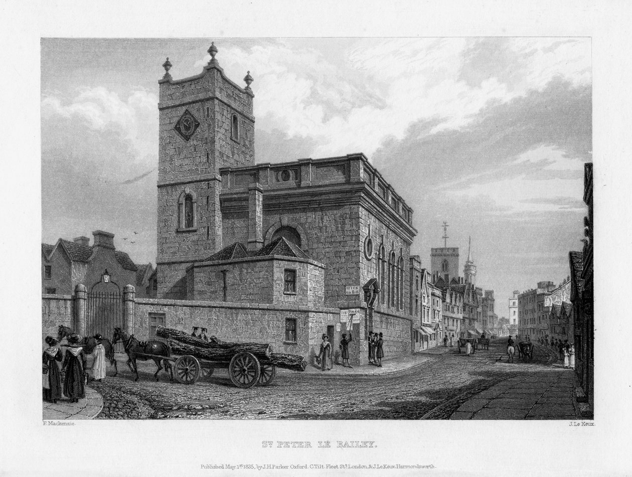 Igreja de São Pedro le Bailey, Oxford, 1835. de John Le Keux