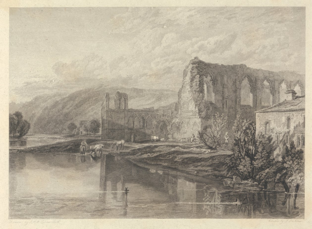 Abadia de St. Agatha, Easby de John Le Keux