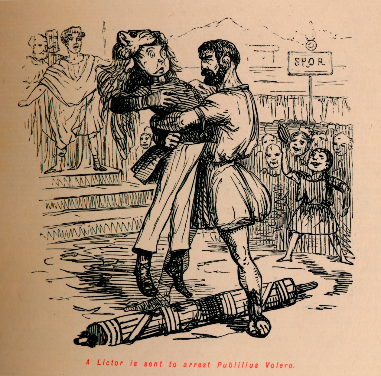 A Lictor é enviado para prender ou seja, ele disse de 1852 de John Leech