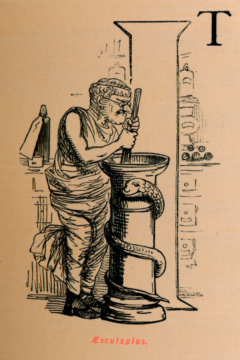 Esculápio, 1852 de John Leech