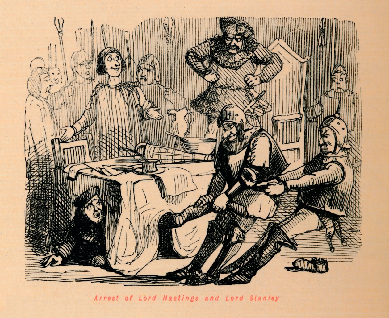 Prisão de Lord Hastings e Lord Stanley, de John Leech