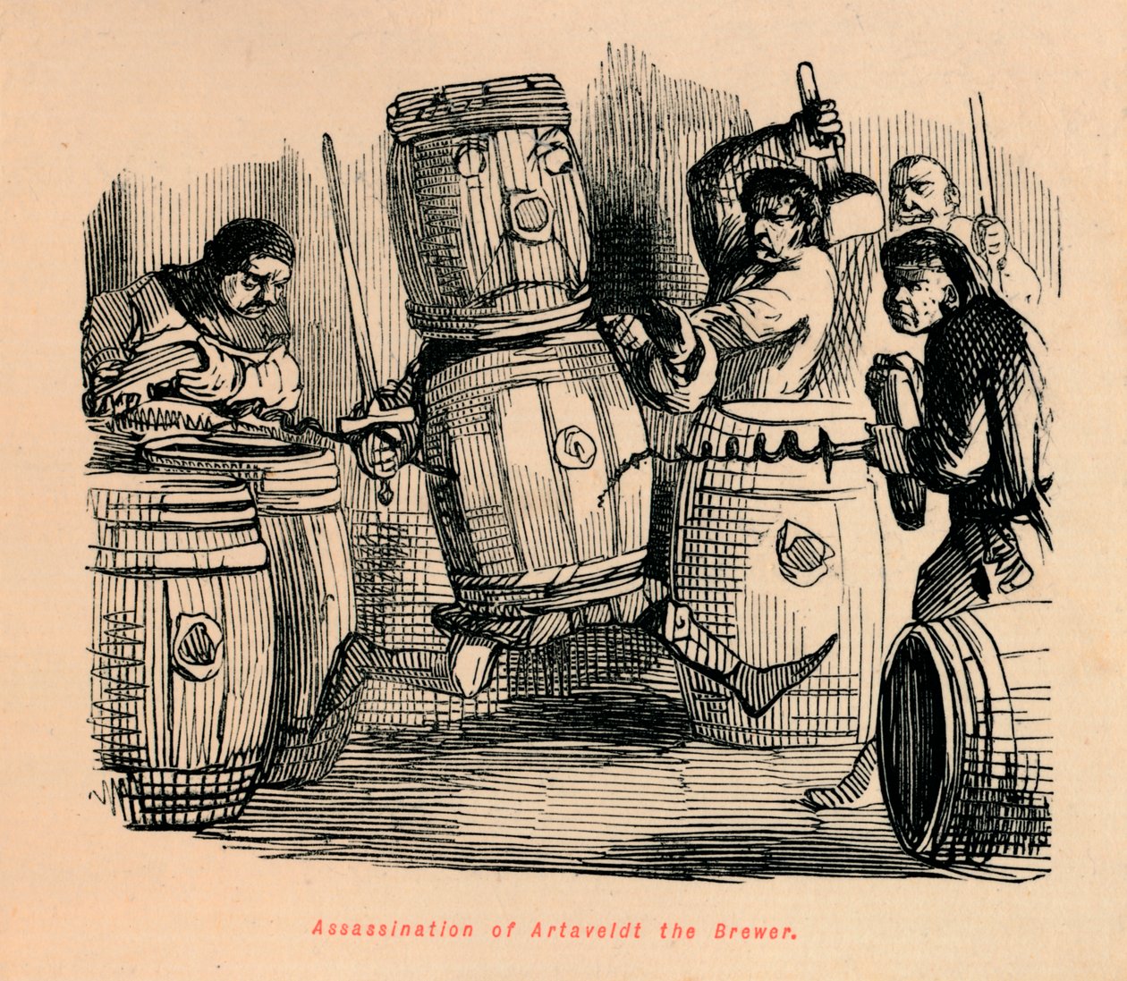 Assassinato de Artaveldt, o Cervejeiro, c1860, c1860 de John Leech
