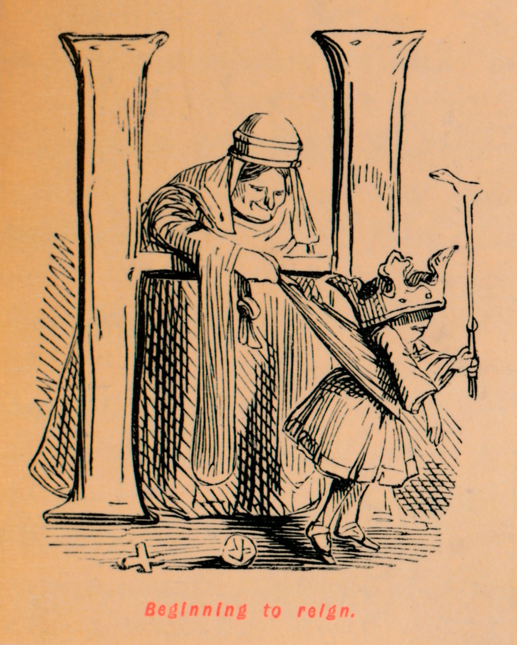 Começando a reinar, c1860, c1860 de John Leech