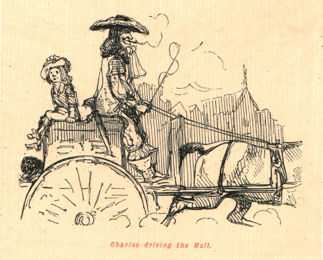 Charles dirigindo o shopping, 1897. de John Leech