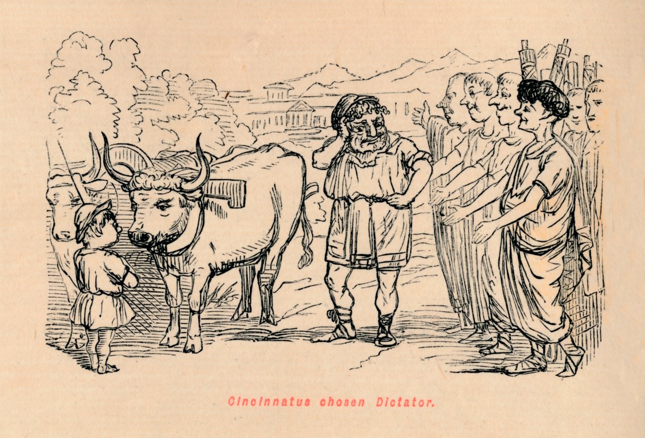 Cincinnatus escolhido Ditador, 1852 de John Leech