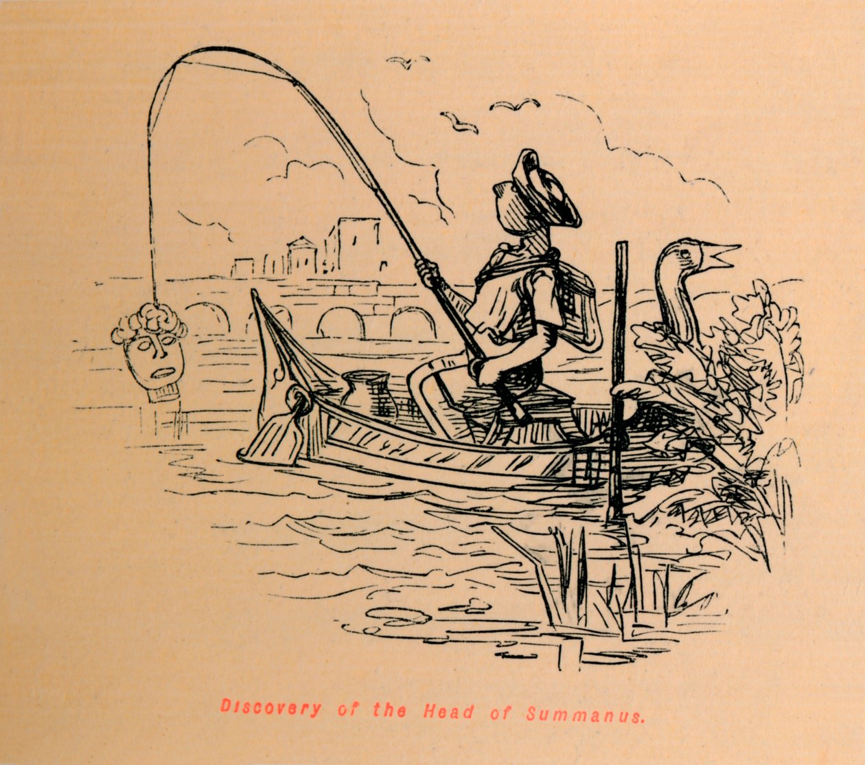 Descoberta da cabeça de Summanus, 1852 de John Leech