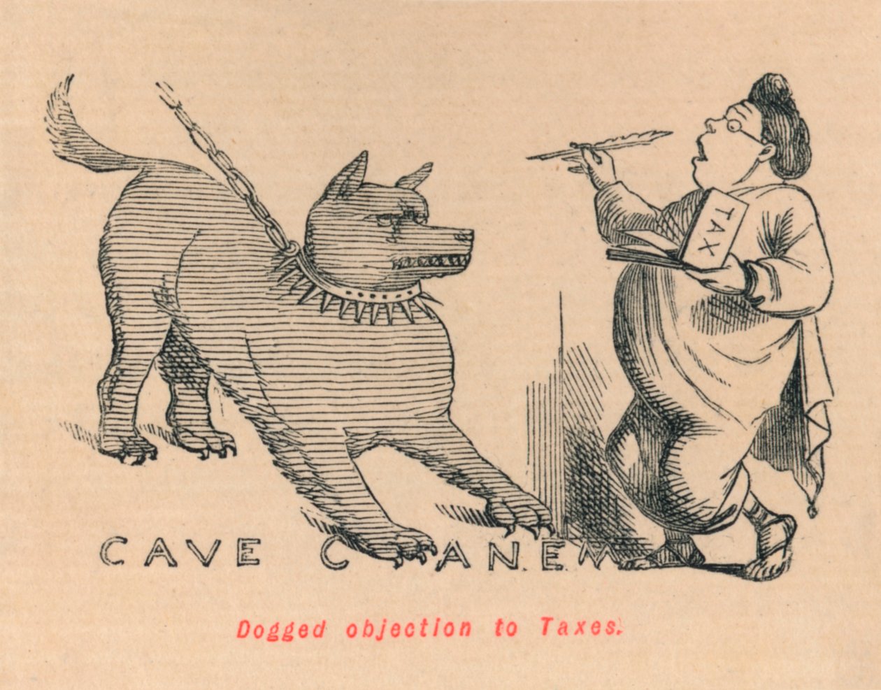 Objeção obstinada aos impostos, 1852 de John Leech