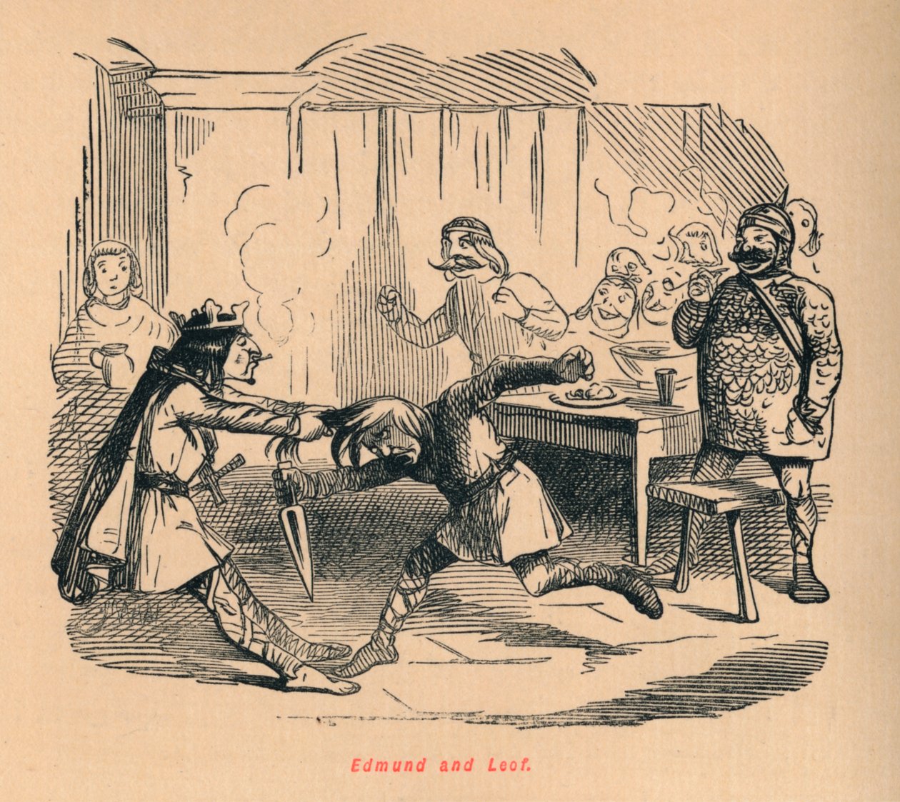 Edmund e Leof, c1860, c1860 de John Leech