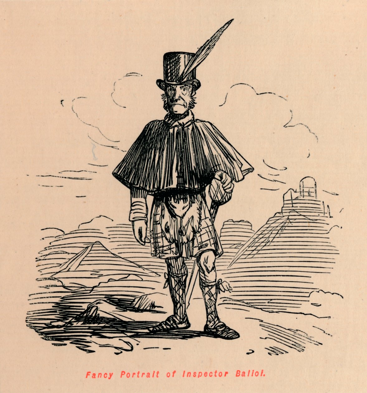 Retrato chique do inspetor Balioi, c1860, c1860 de John Leech
