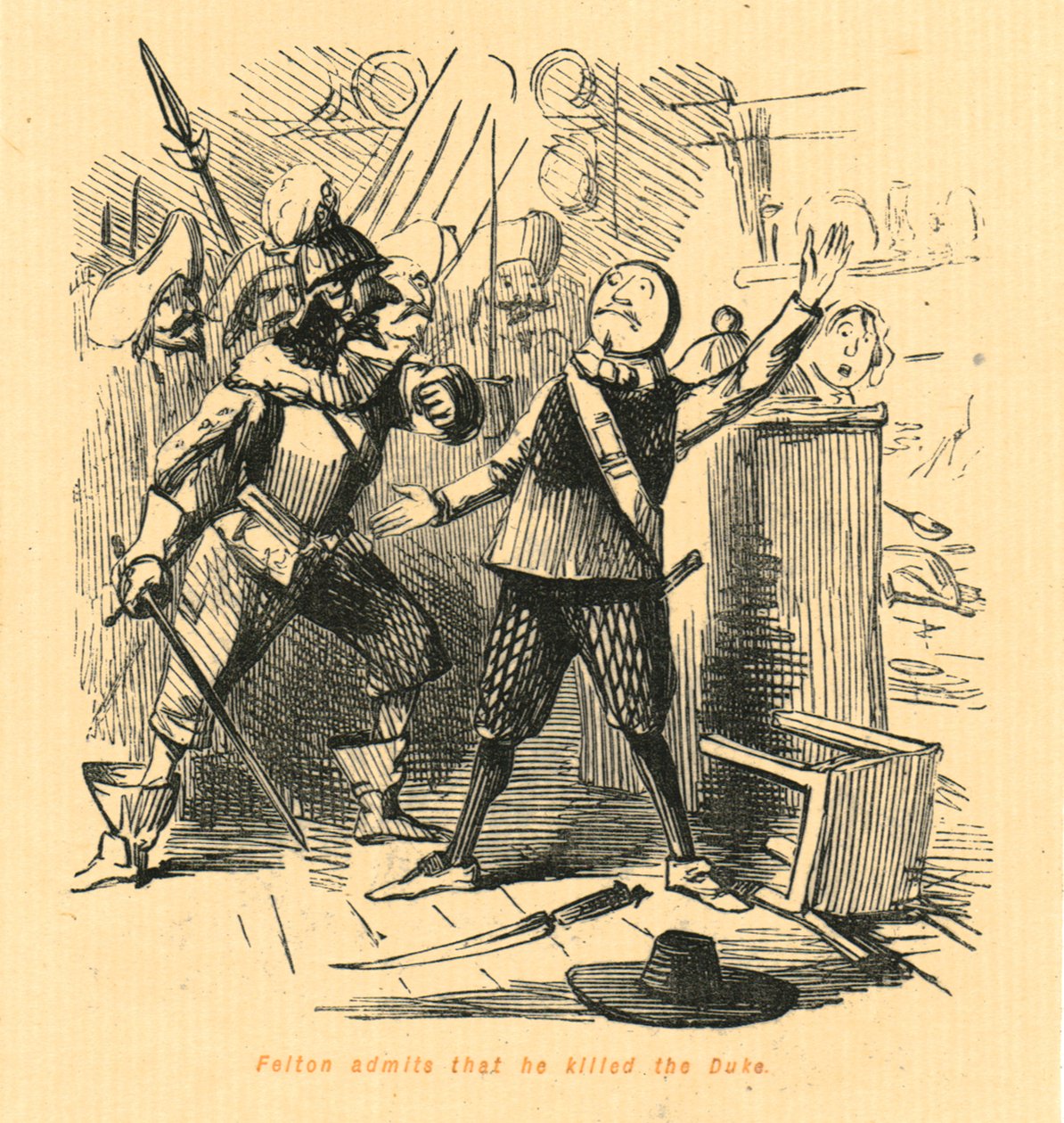 Felton admite que ele matou o duque, 1897. de John Leech