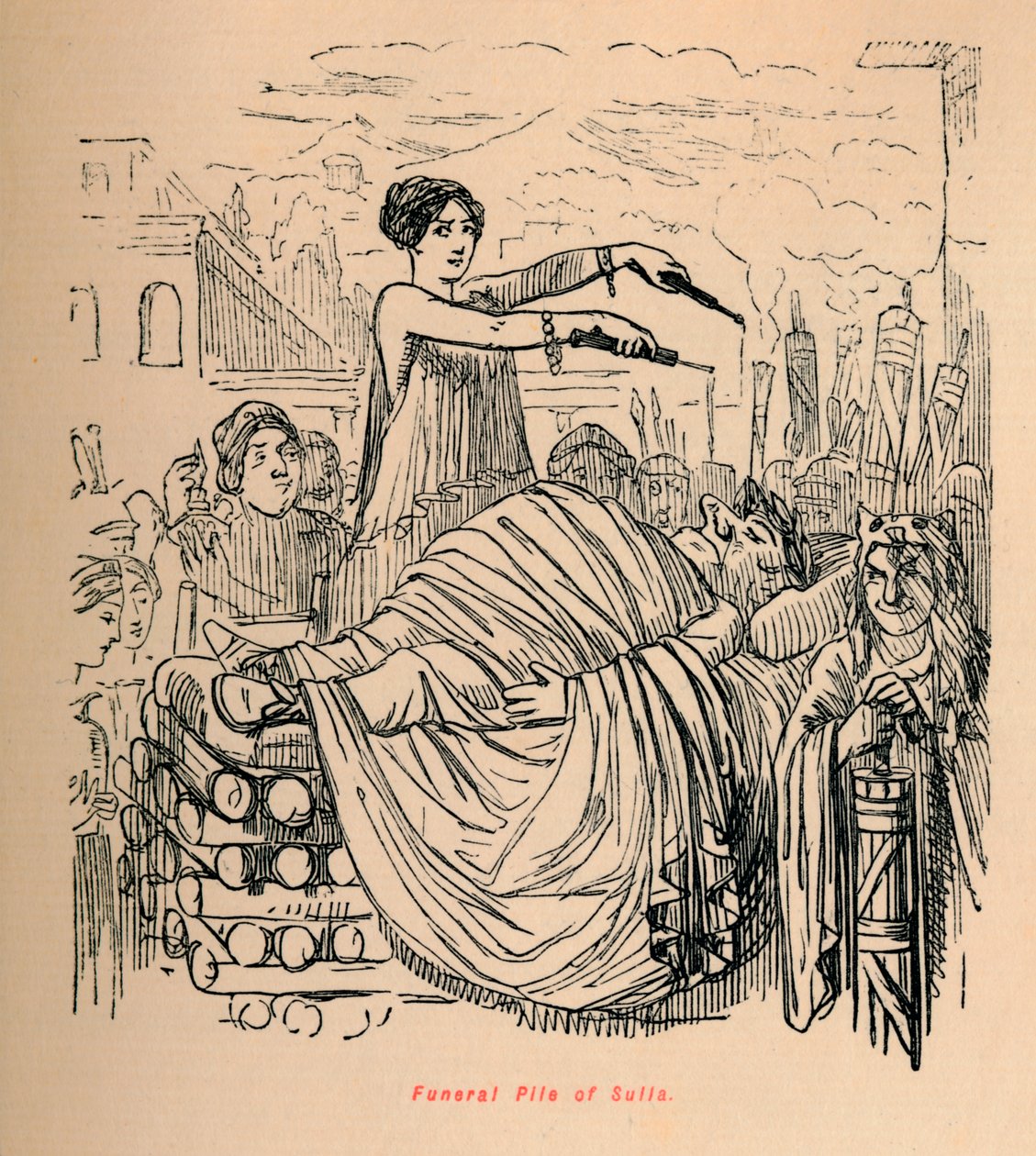Pilha fúnebre de Sulla, 1852 de John Leech