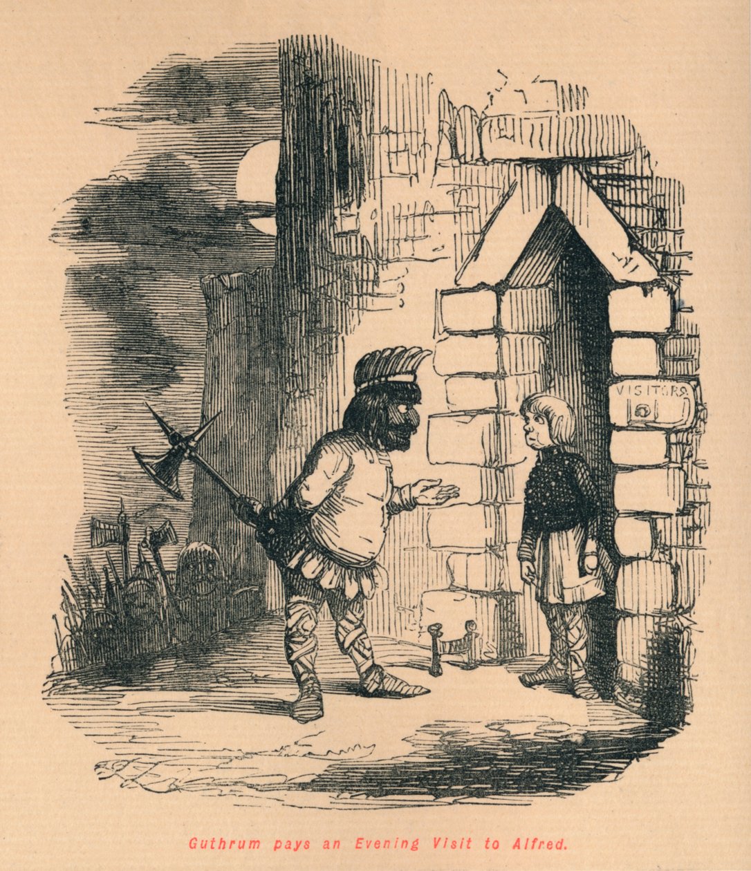 Guthrum faz uma Visita Noturna a Alfred, c1860, c1860. de John Leech
