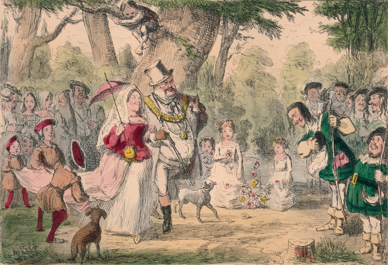 Henrique 8 e sua rainha em maio, 1850 de John Leech