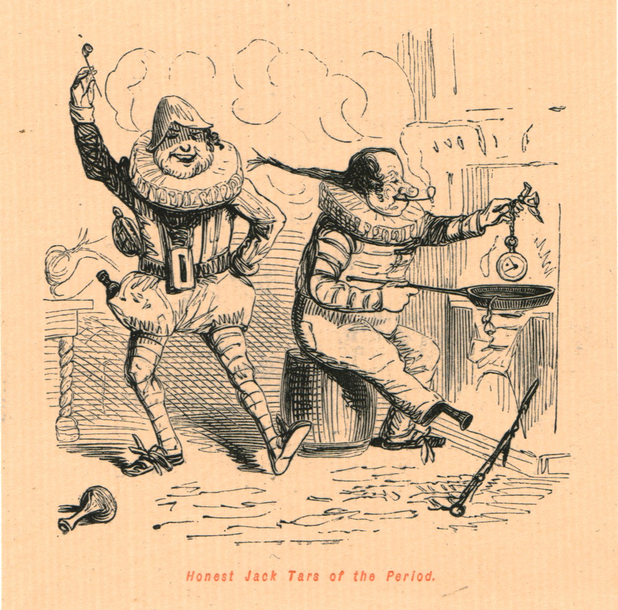 Honesto Jack Tars do período, 1897. de John Leech