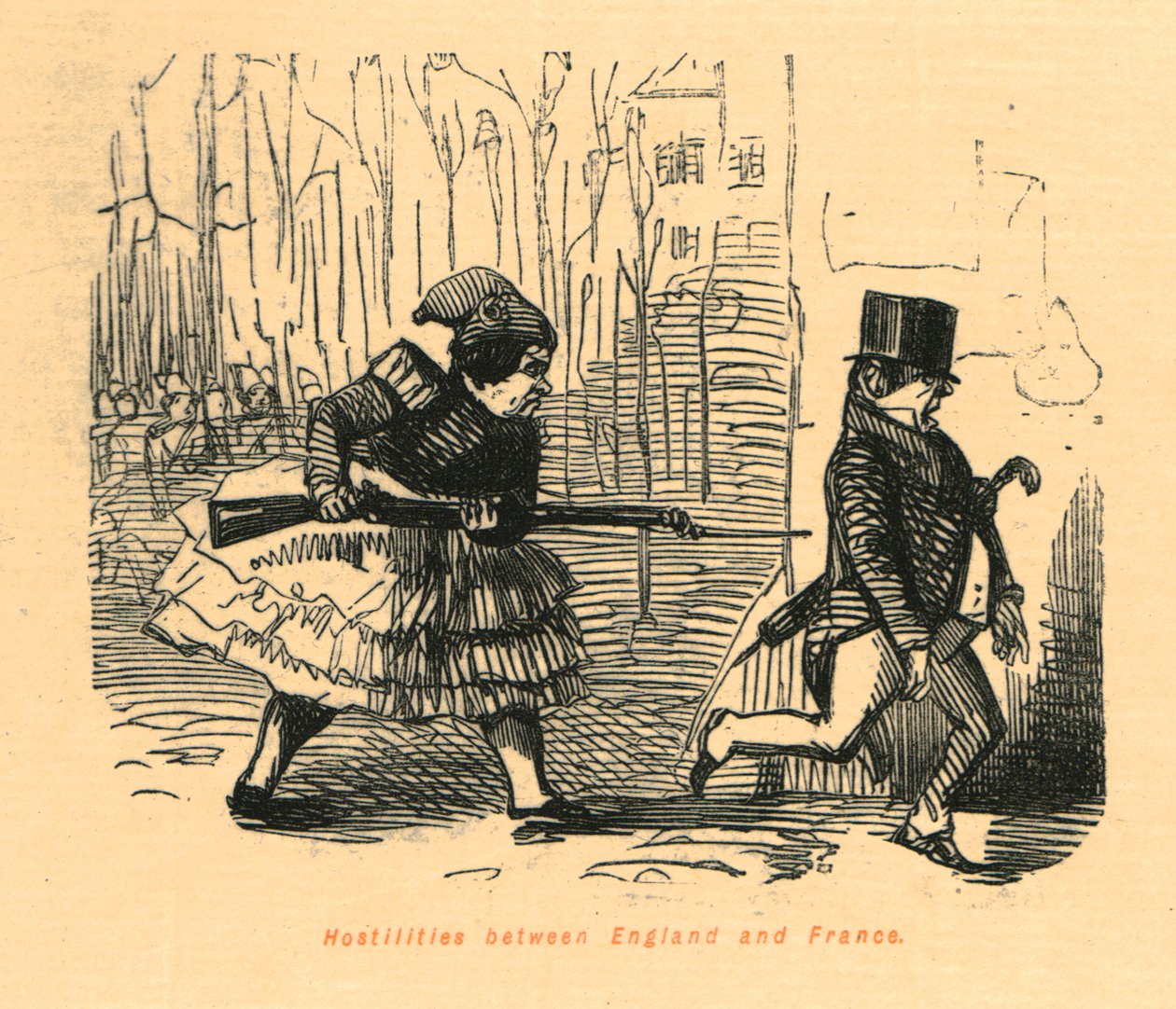Hostilidades entre Inglaterra e França, 1897. de John Leech