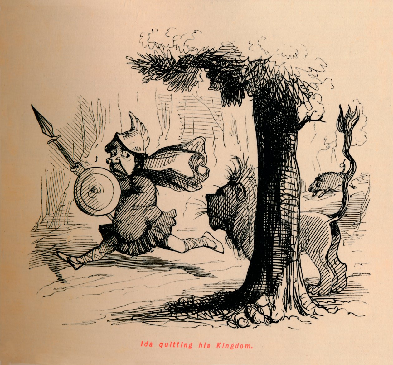 Ida deixando seu reino, c1860, c1860. de John Leech