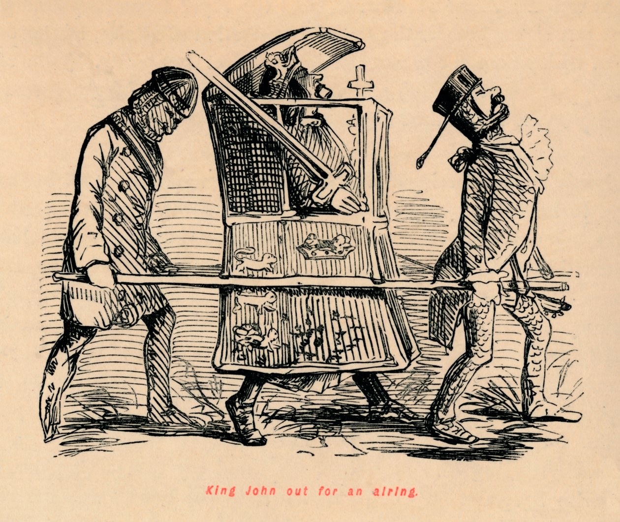 Rei João para uma exibição, c1860, c1860 de John Leech