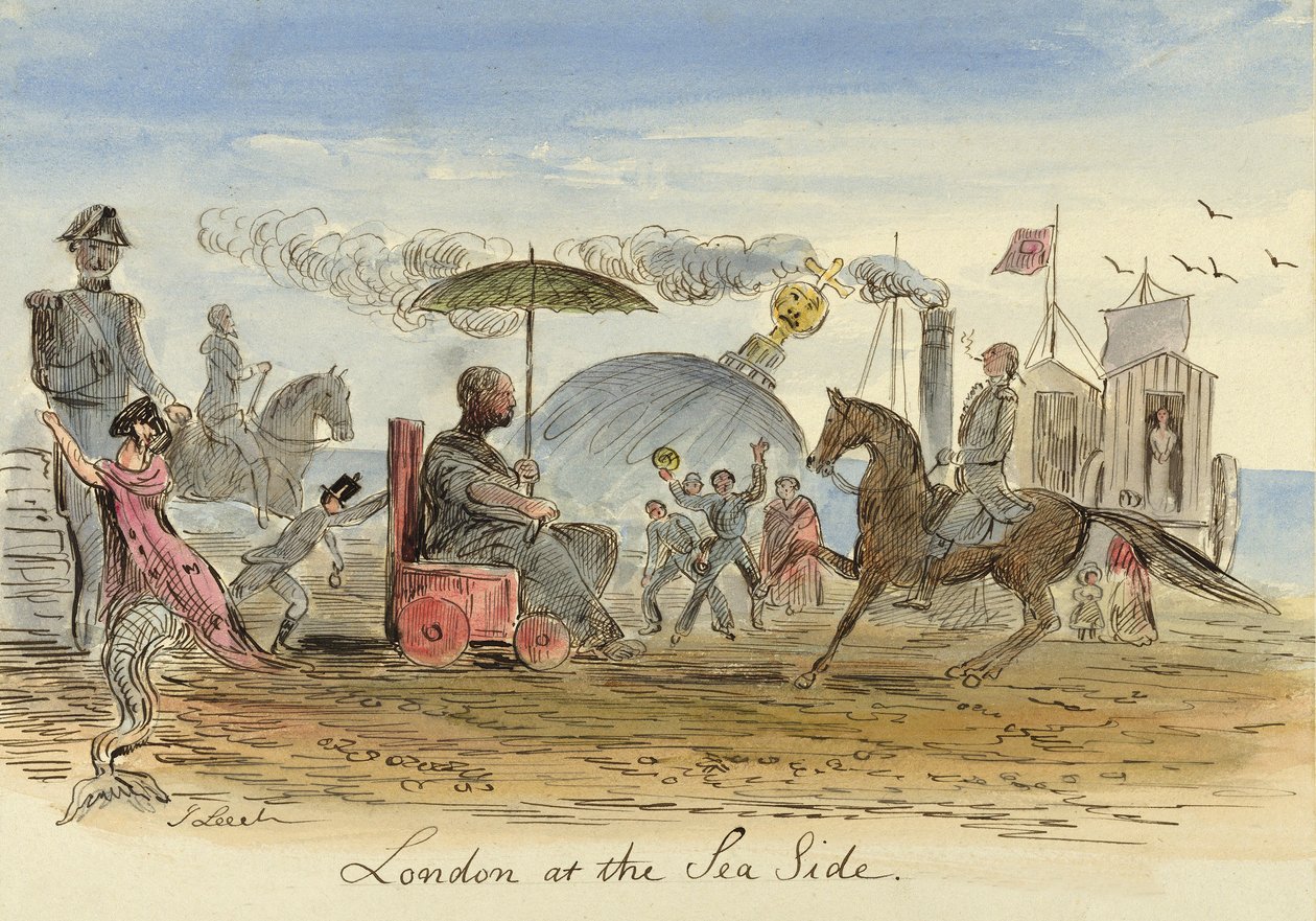 Londres no lado do mar, pub.1844 de John Leech