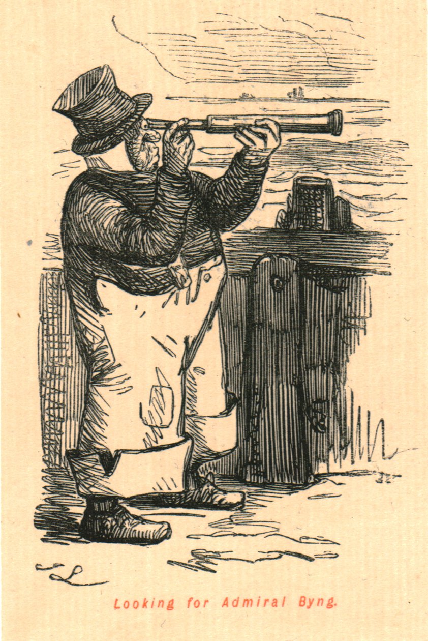 À procura do almirante Byng, 1897. de John Leech