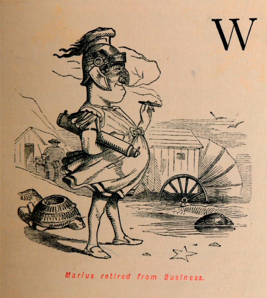 Marius aposentou-se dos negócios, 1852 de John Leech