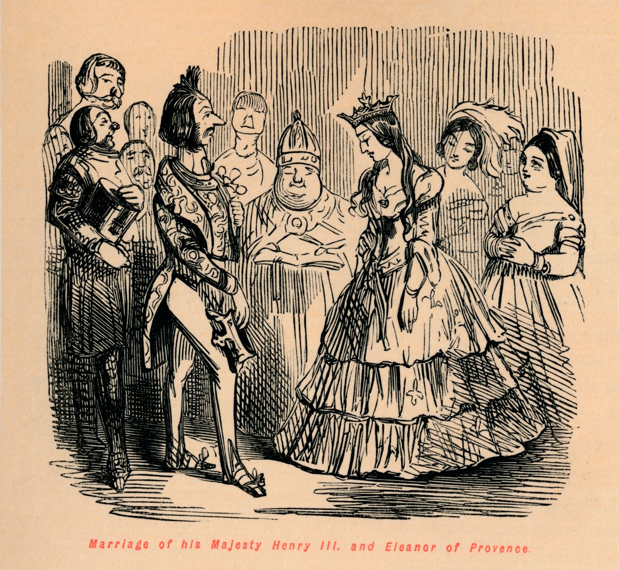Casamento de Sua Majestade Henrique III e Eleanor da Provença, c1860, c186 de John Leech
