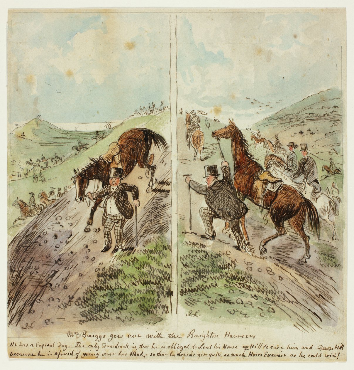 Mr. Briggs sai com os Brighton Harriers de John Leech