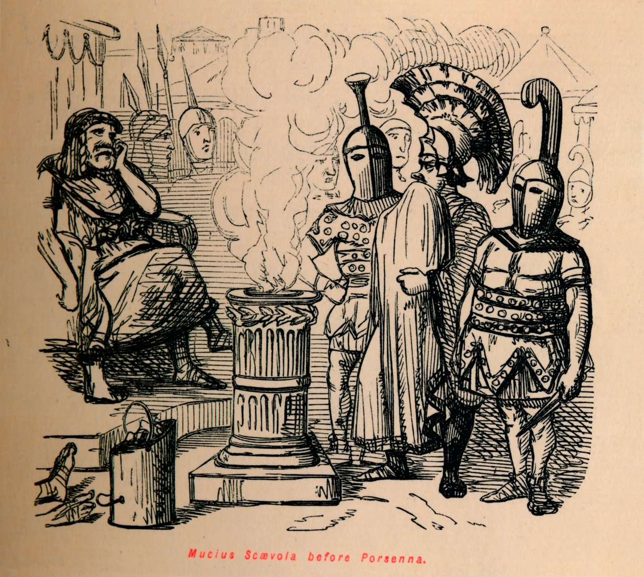 Scaevola antes Porcina 1852 de John Leech