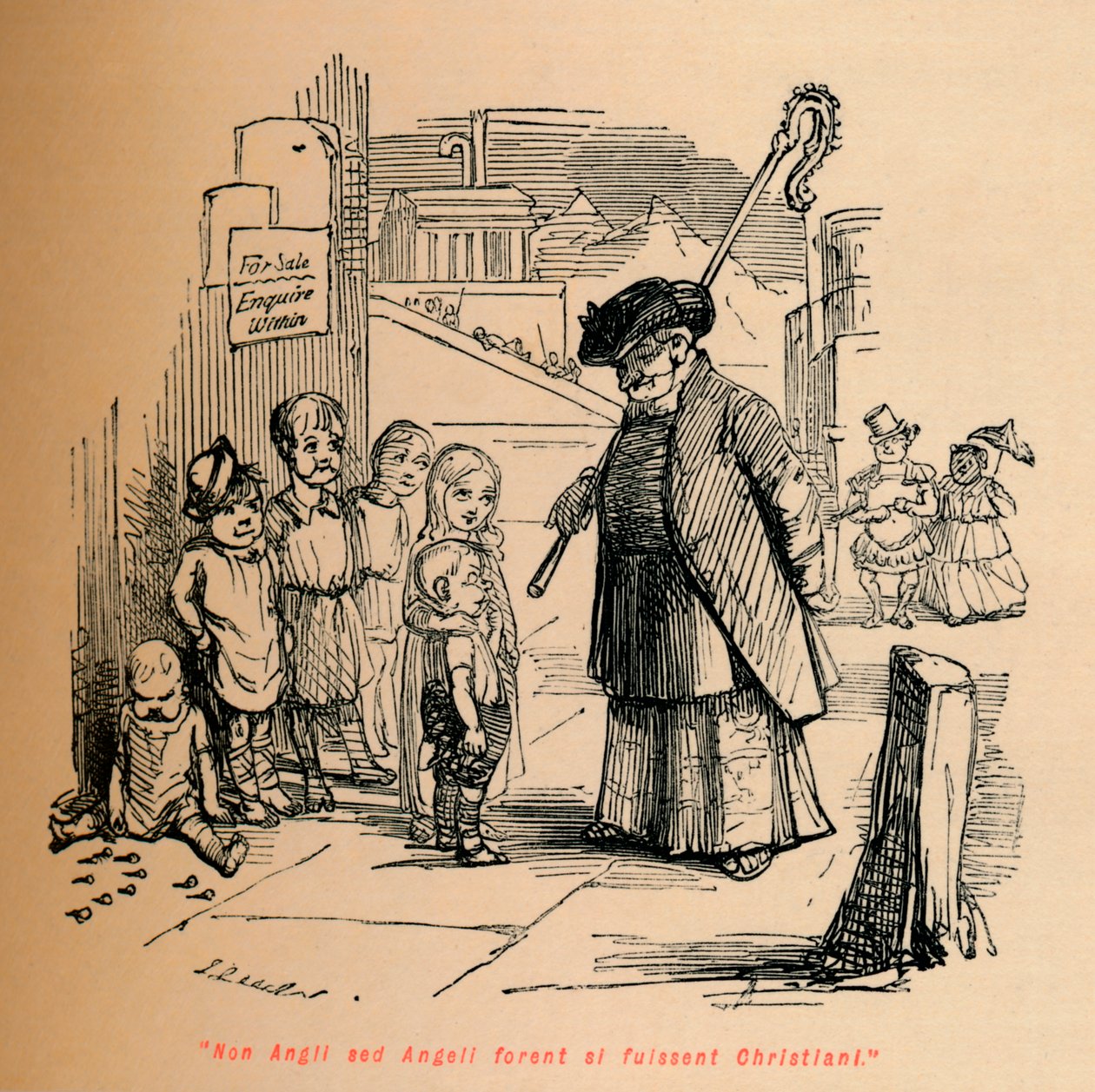 Se eles não eram Angles, mas anjos dos cristãos, se tivessem sido, c1860, c1860 de John Leech