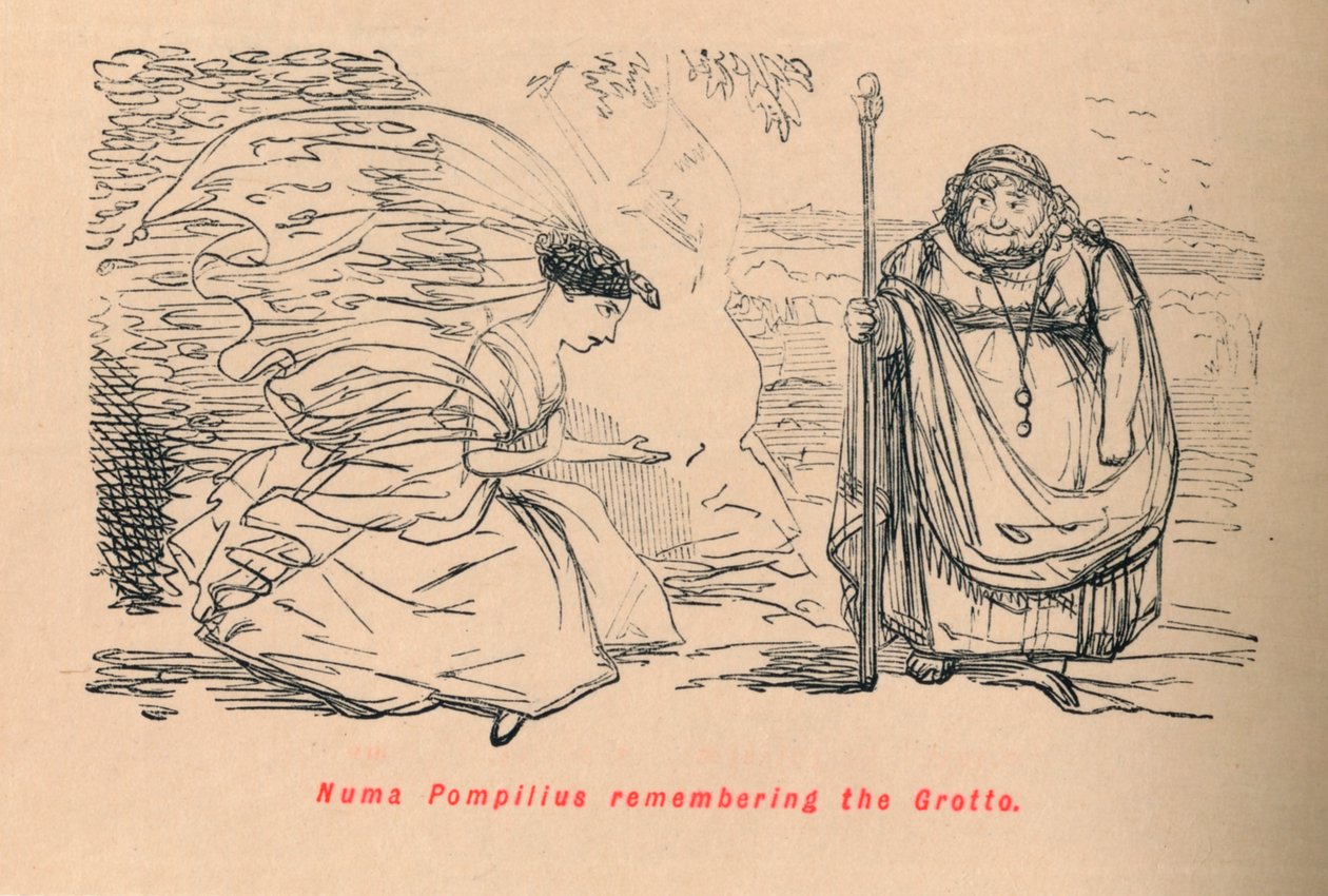 Numa Pompílio recordando a Gruta, 1852 de John Leech