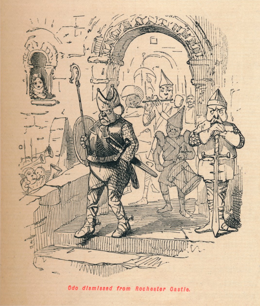 Odo demitido do Castelo de Rochester, c1860, c1860 de John Leech