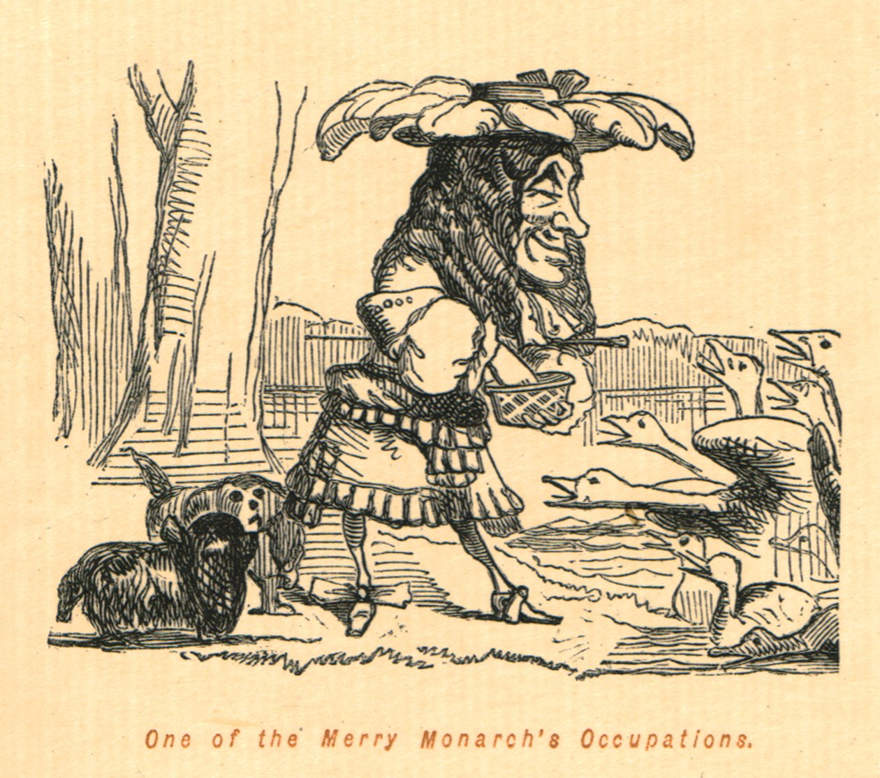 Uma das ocupações dos monarcas alegres, 1897. de John Leech
