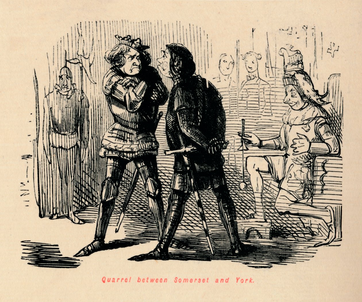 Briga entre Somerset e York, de John Leech