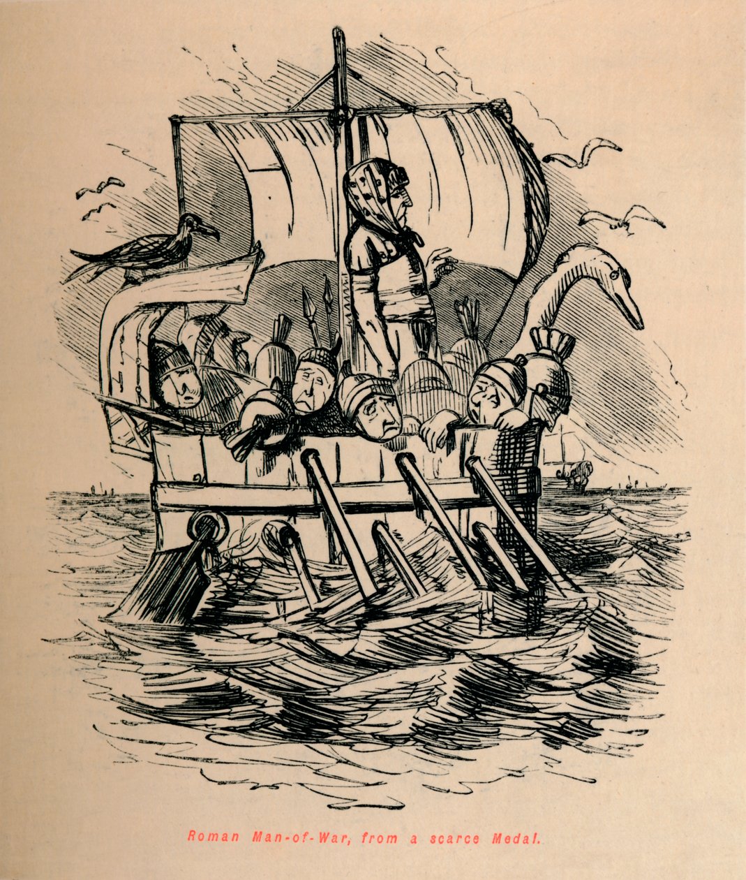 Guerra Romana, de uma escassa medalha, 1852 de John Leech