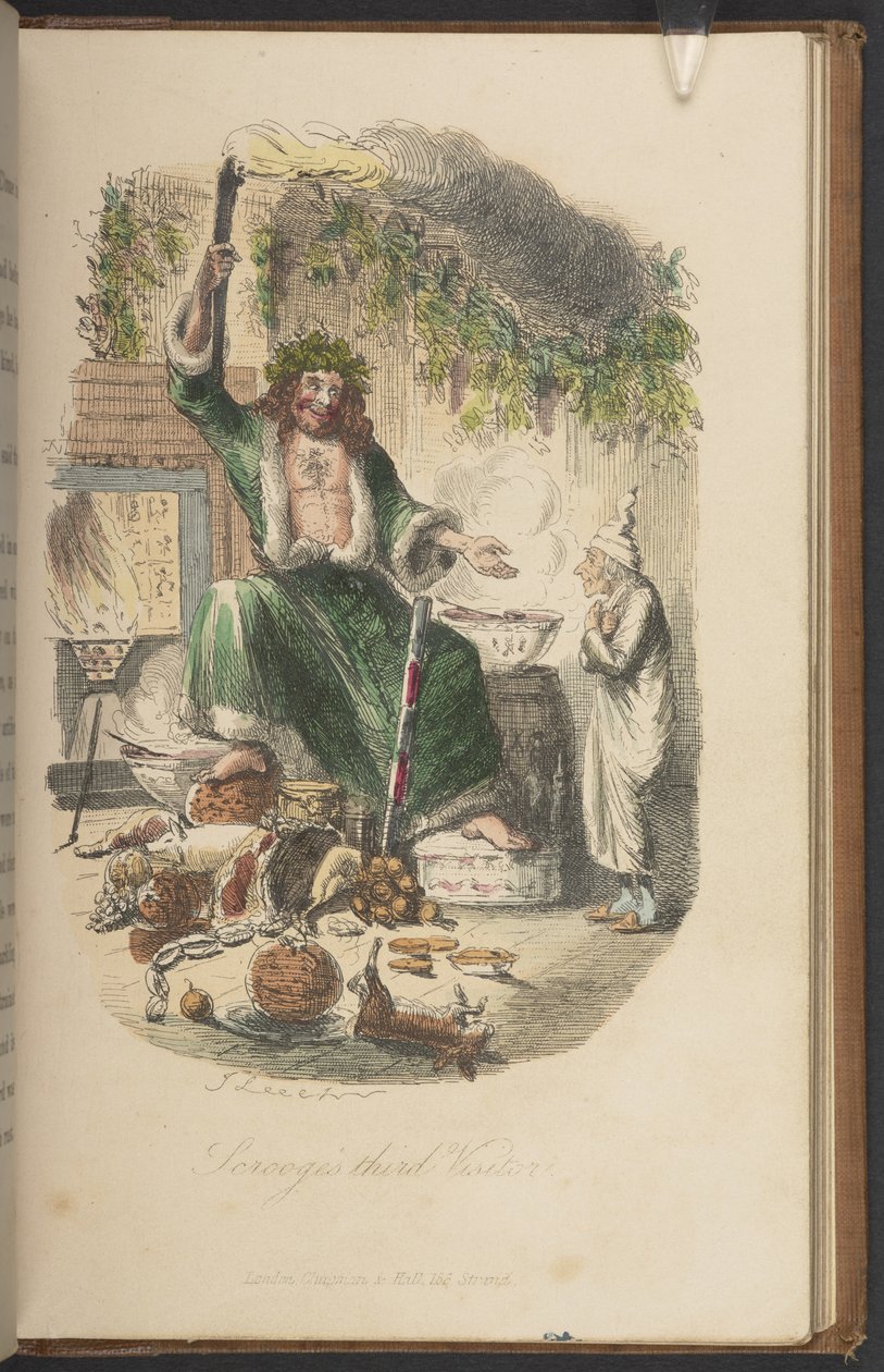 O terceiro visitante de Scrooge, da primeira edição de 