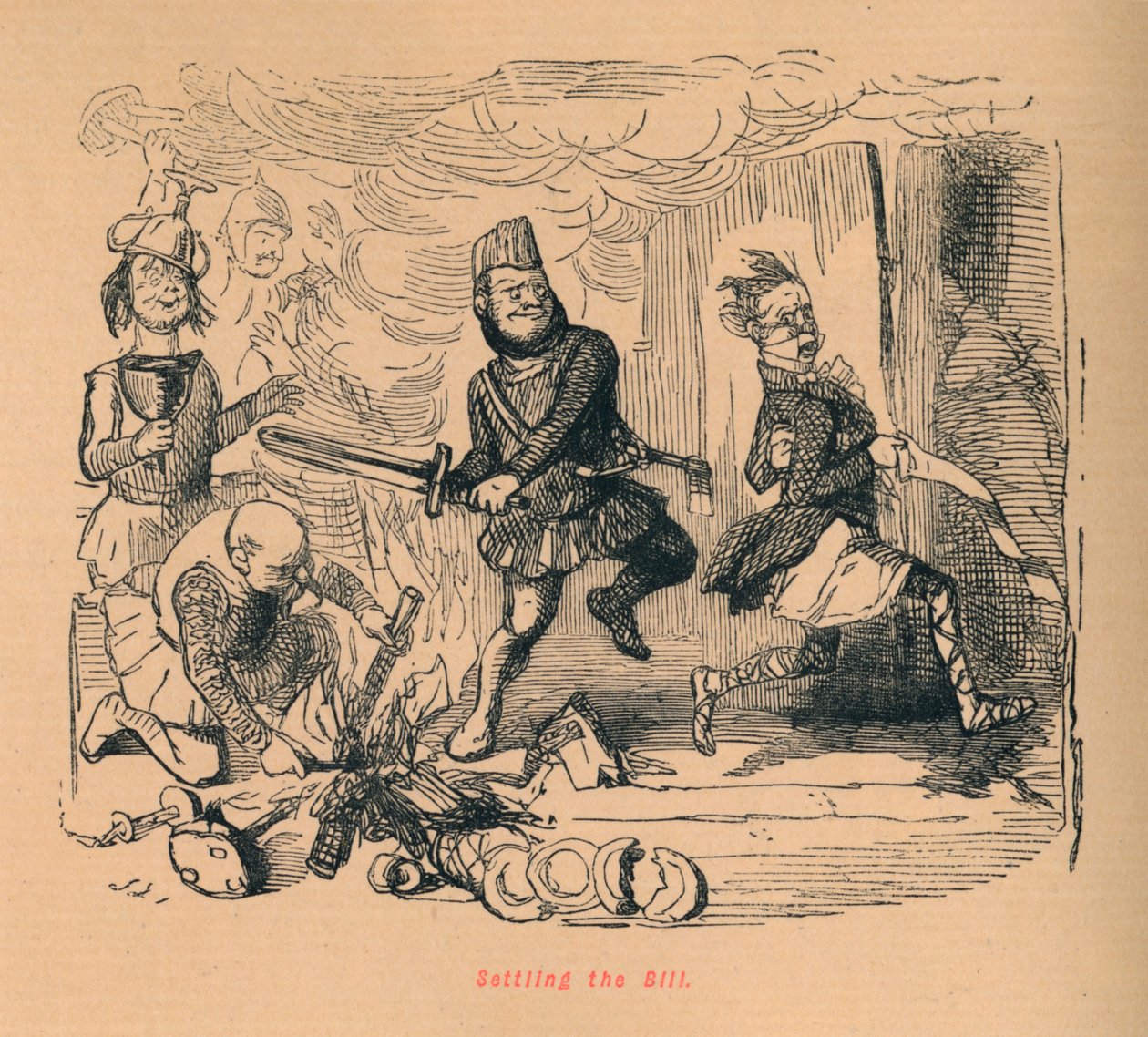 Pagamento da conta, c1860, c1860 de John Leech