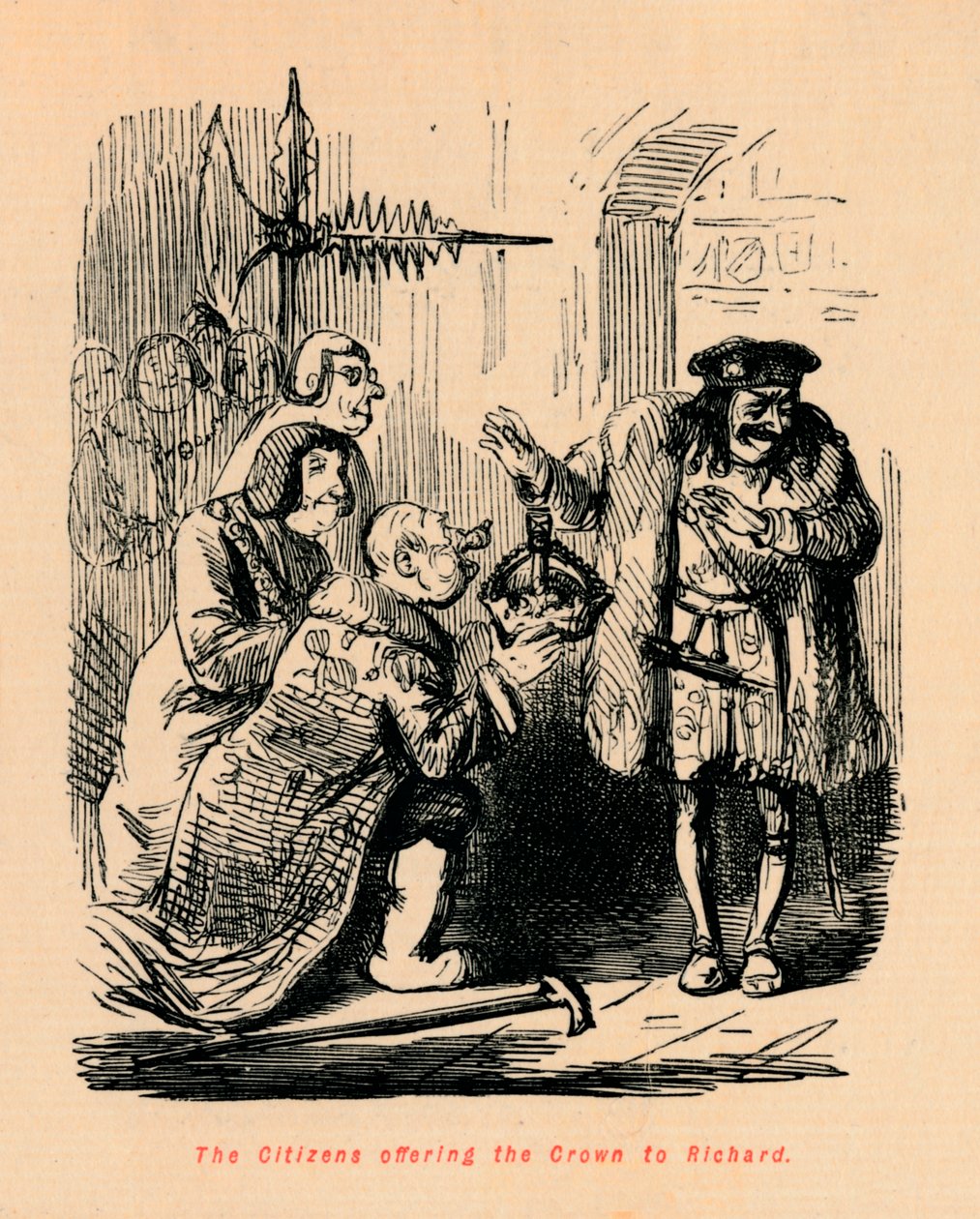 Os cidadãos oferecendo a coroa a Richard, de John Leech