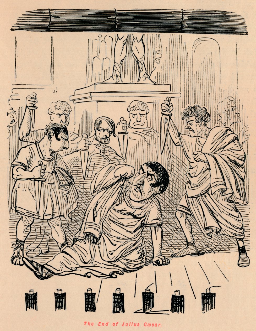 O fim de Júlio César, 1852 de John Leech