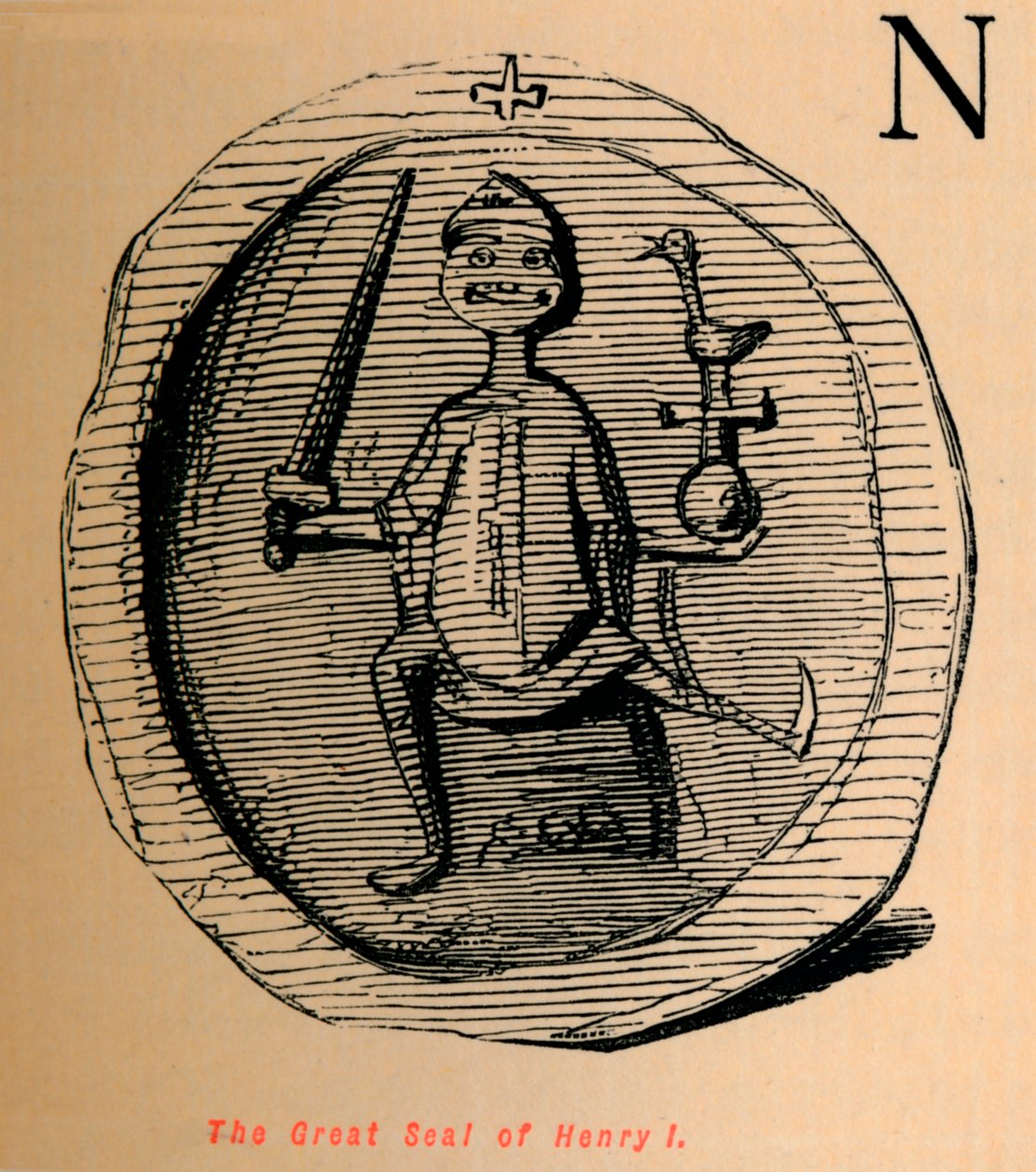 O Grande Selo de Henrique I, c1860, c1860 de John Leech