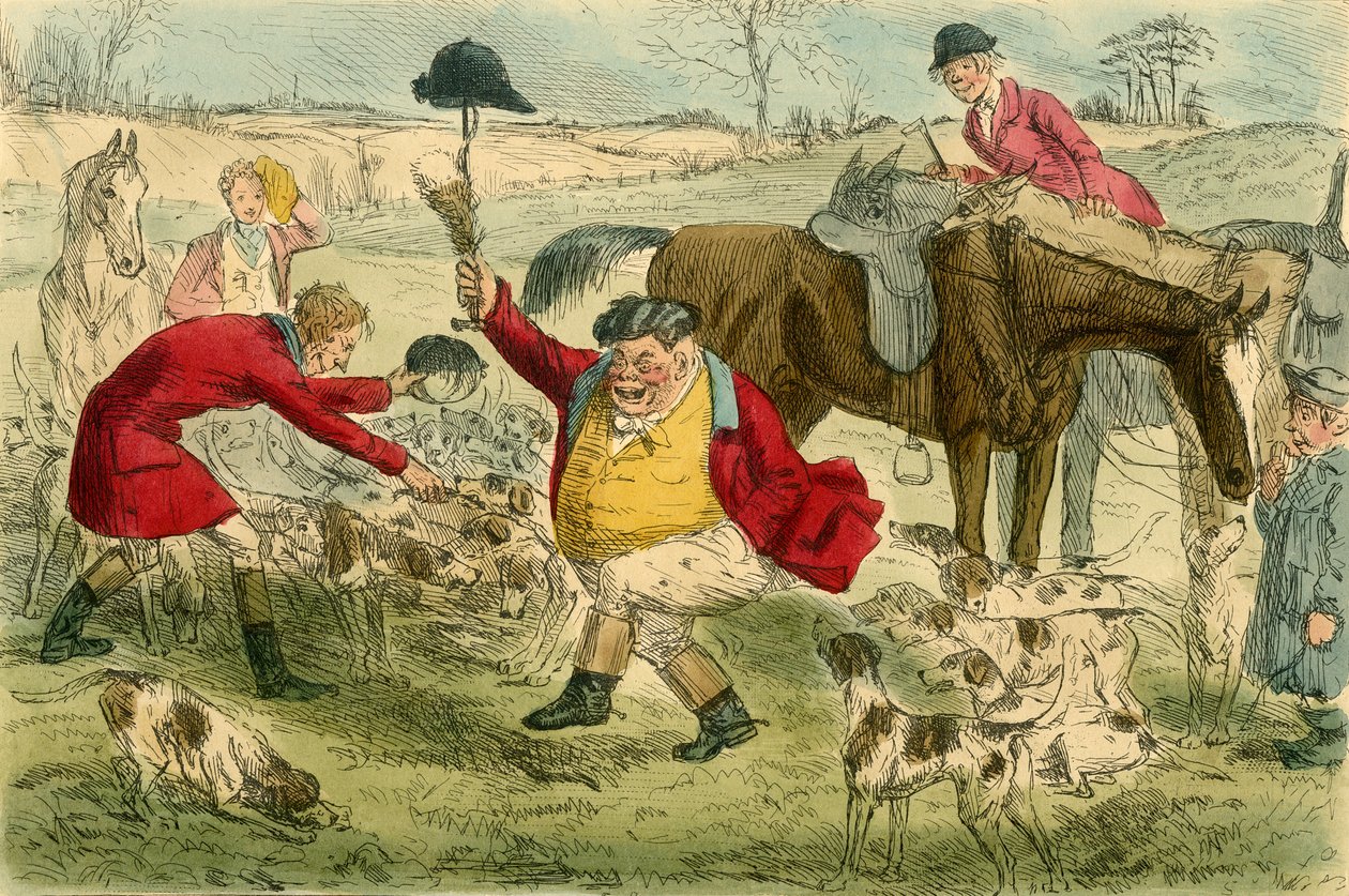 The Kill, no dia do gato e do creme, c1854. de John Leech