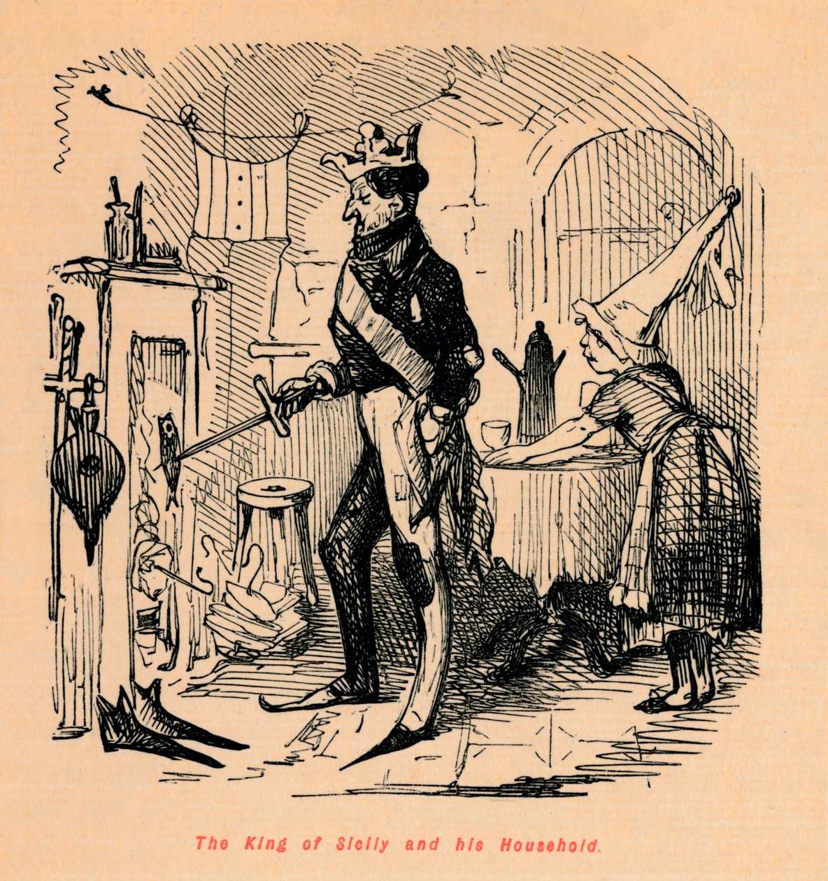 O rei da Sicília e sua casa, de John Leech