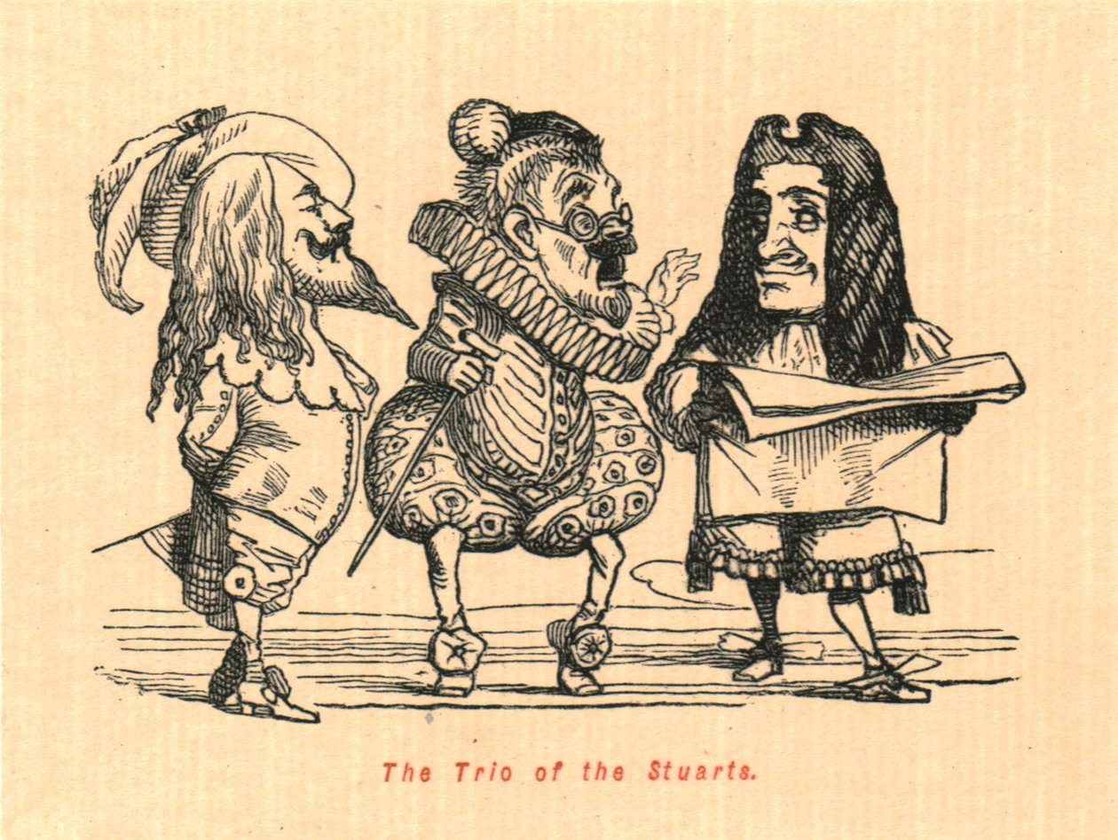 O trio dos Stuarts, 1897. de John Leech