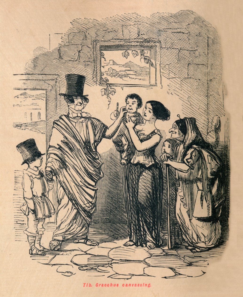 Tibério Graco, prospecção de 1852 de John Leech