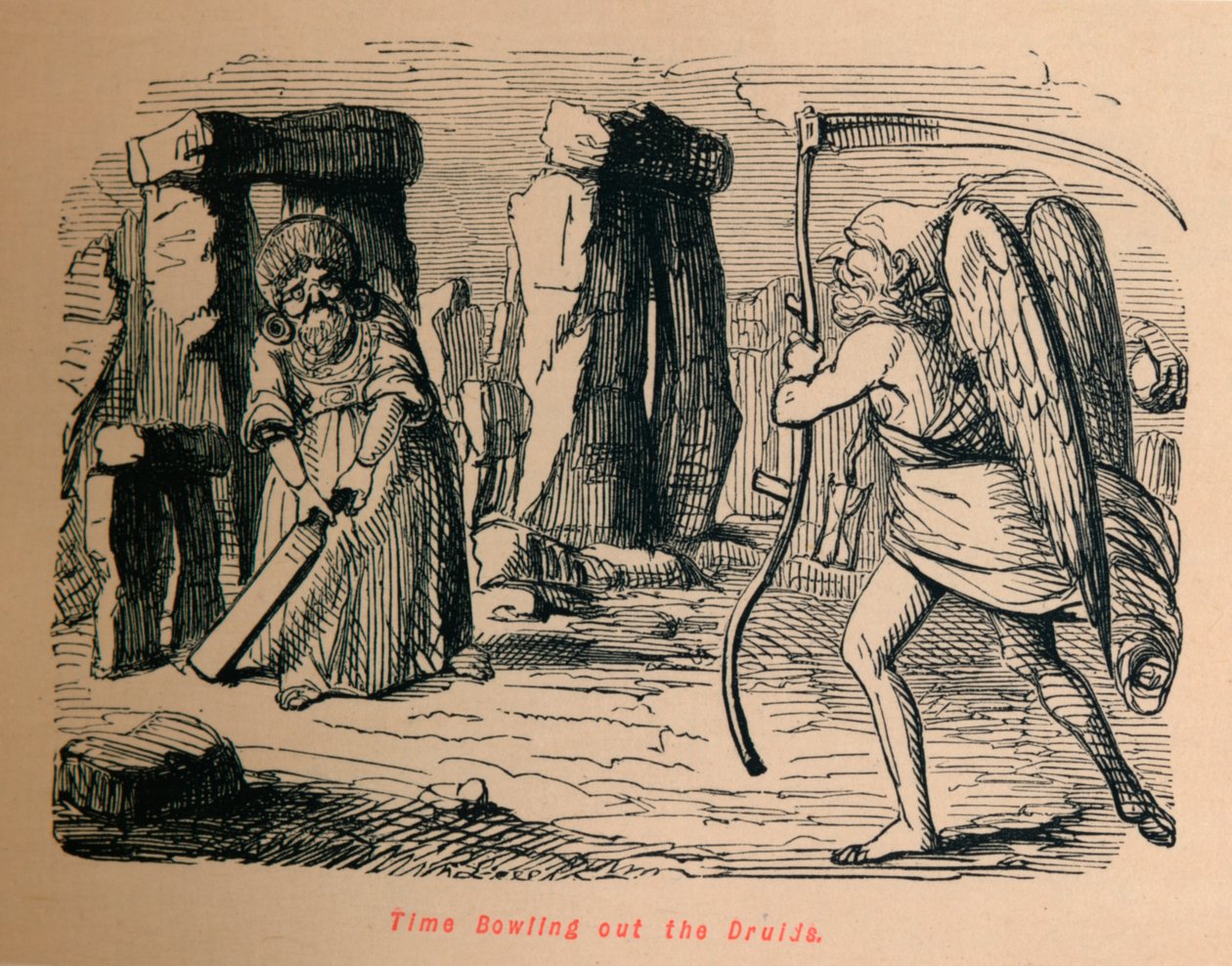Time Bowling out the Druids, c1860, 1860 de John Leech
