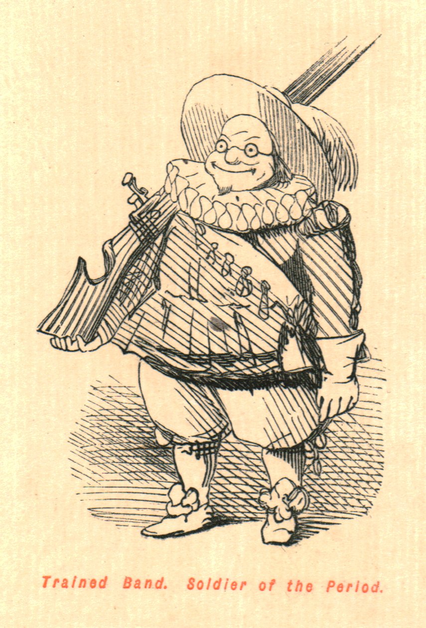 Banda treinada. Soldado do período, 1897. de John Leech