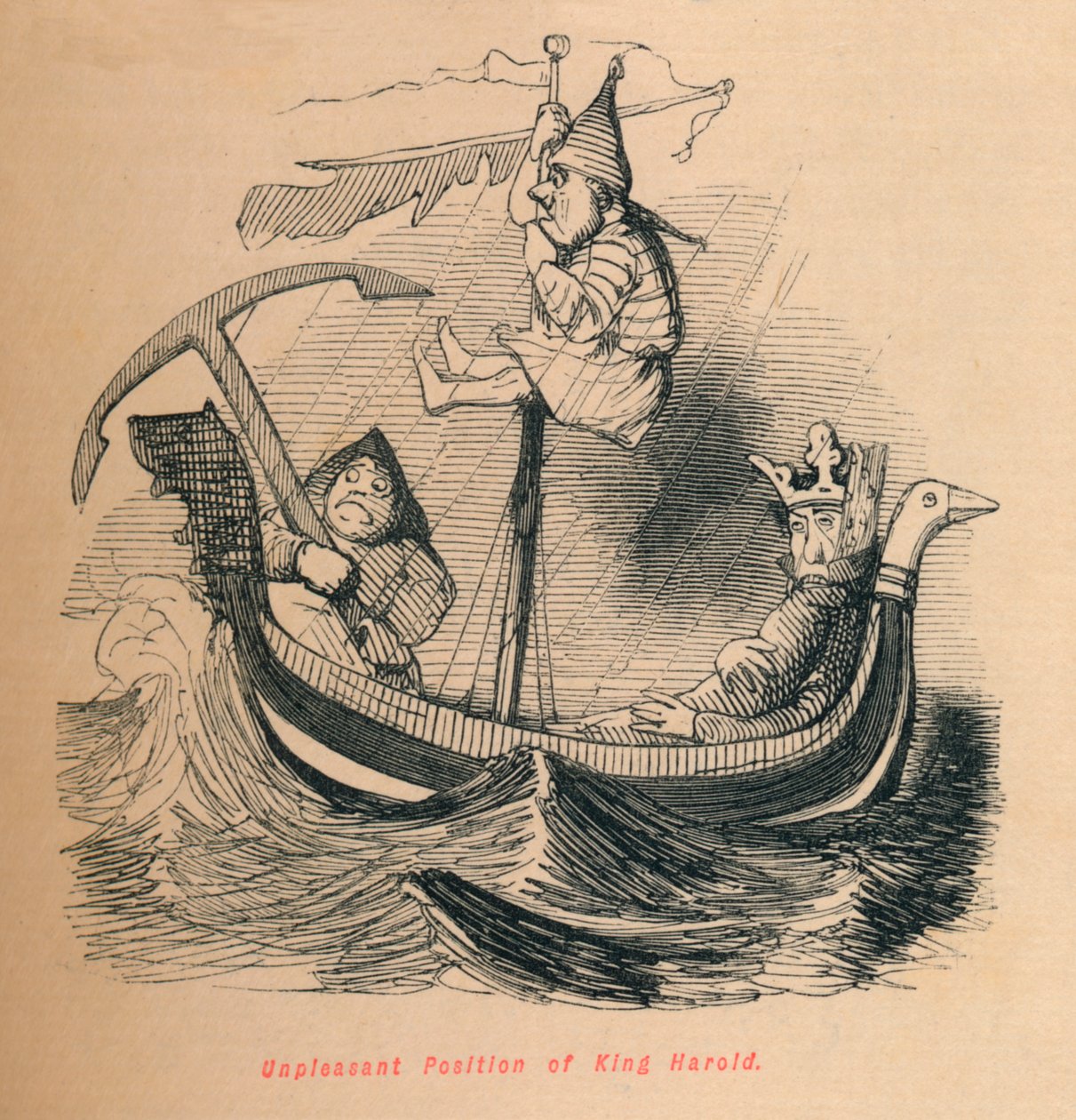 Posição desagradável do rei Harold, c1860, c1860 de John Leech