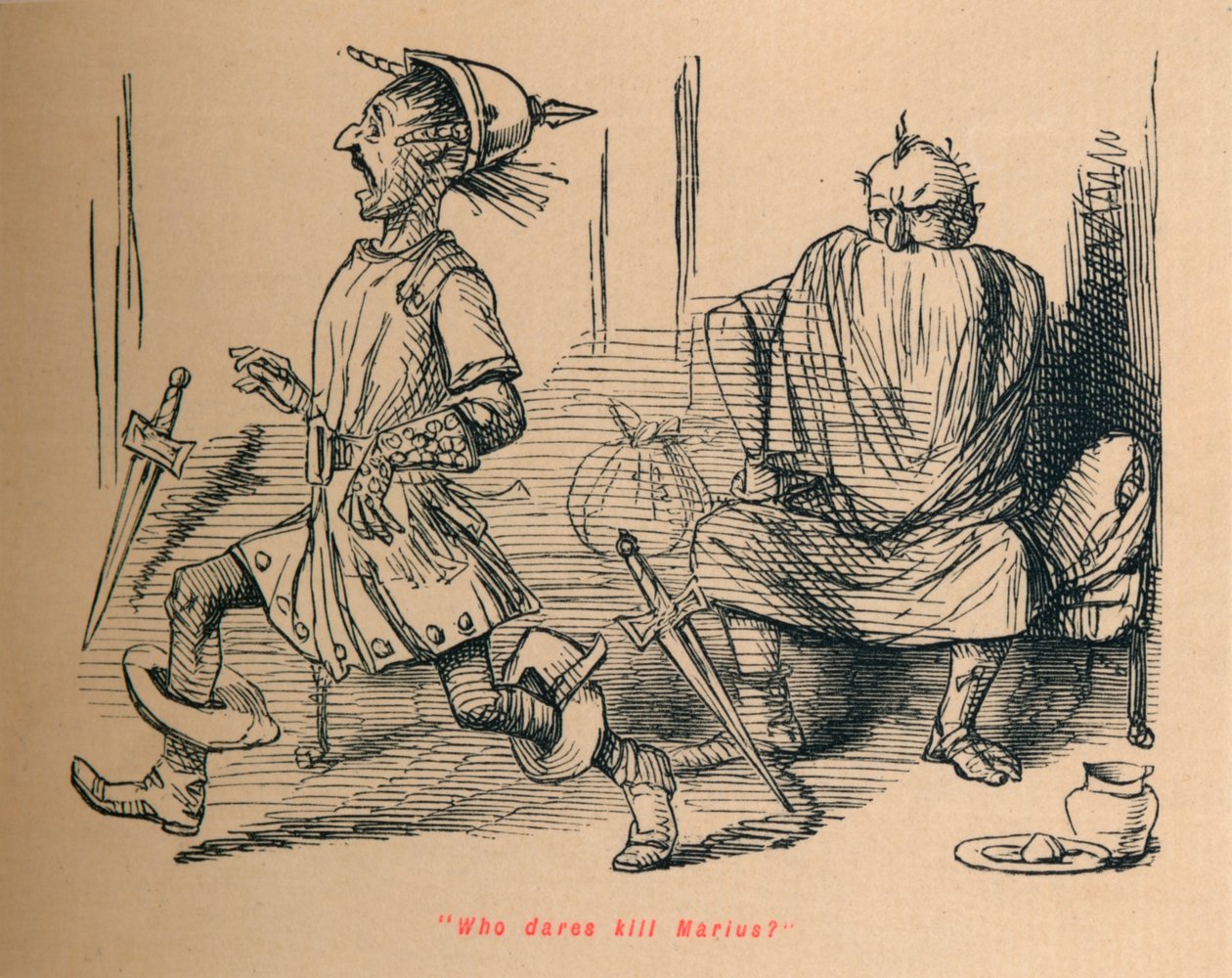 Quem ousa matar Marius, 1852 de John Leech