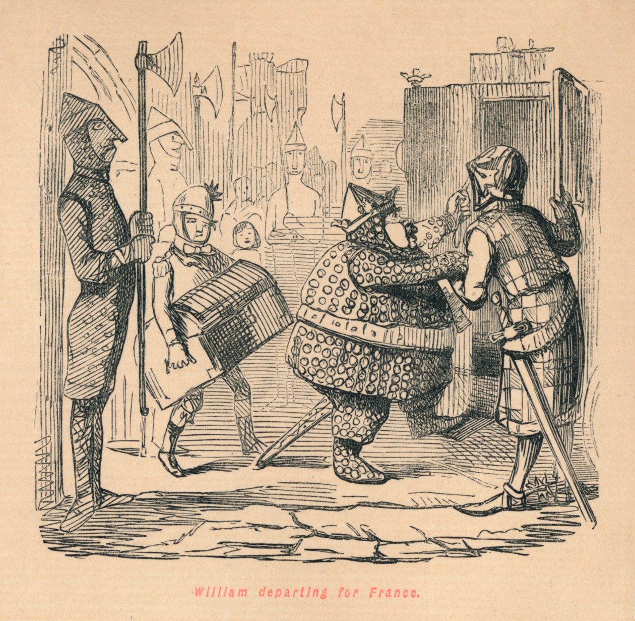 William partindo para a França, c1860, c1860 de John Leech